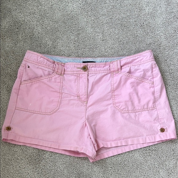 Tommy Hilfiger Pink Bermuda Shorts with Cuffed Hem size 16 - Picture 1 of 9